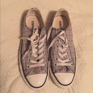Gray Plaid Converse All Stars